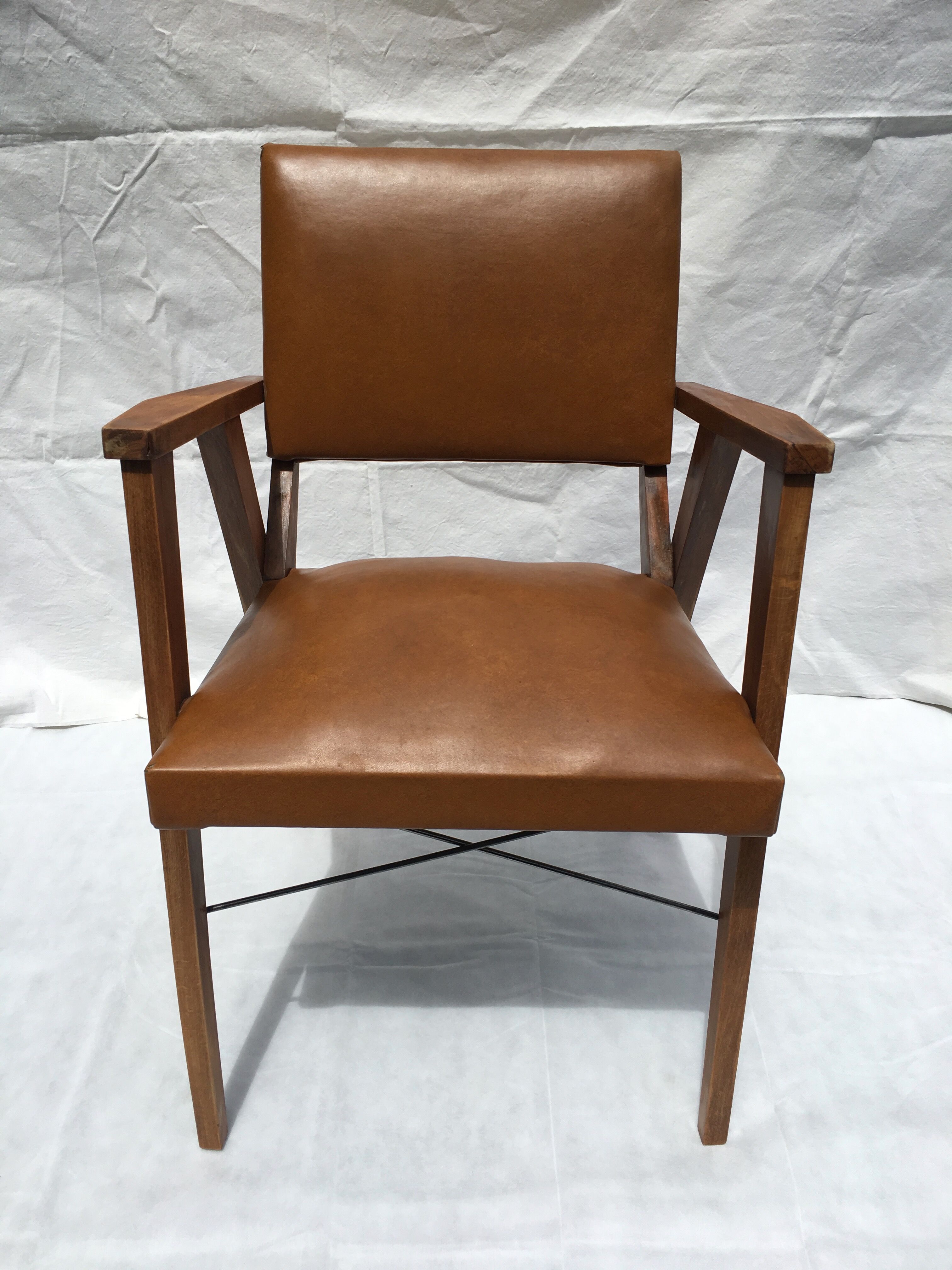 Scandinavian armchair with compass feet 60 years