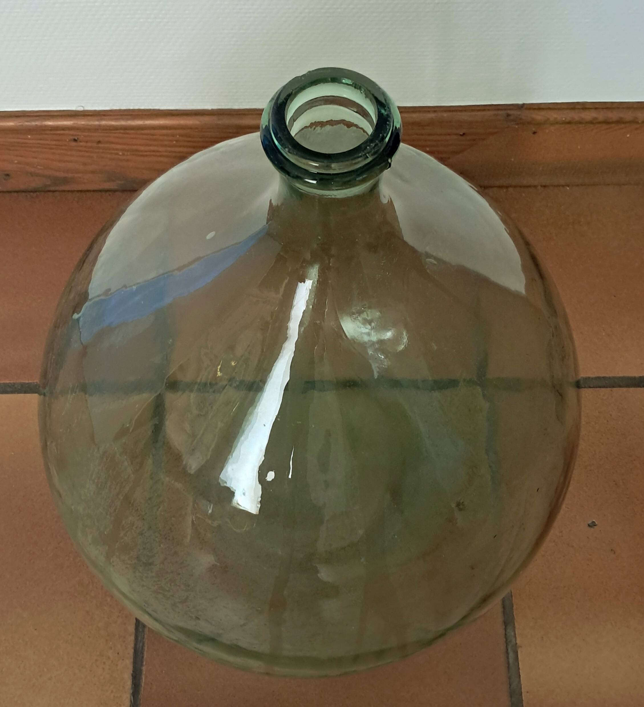 Clear glass demijohn