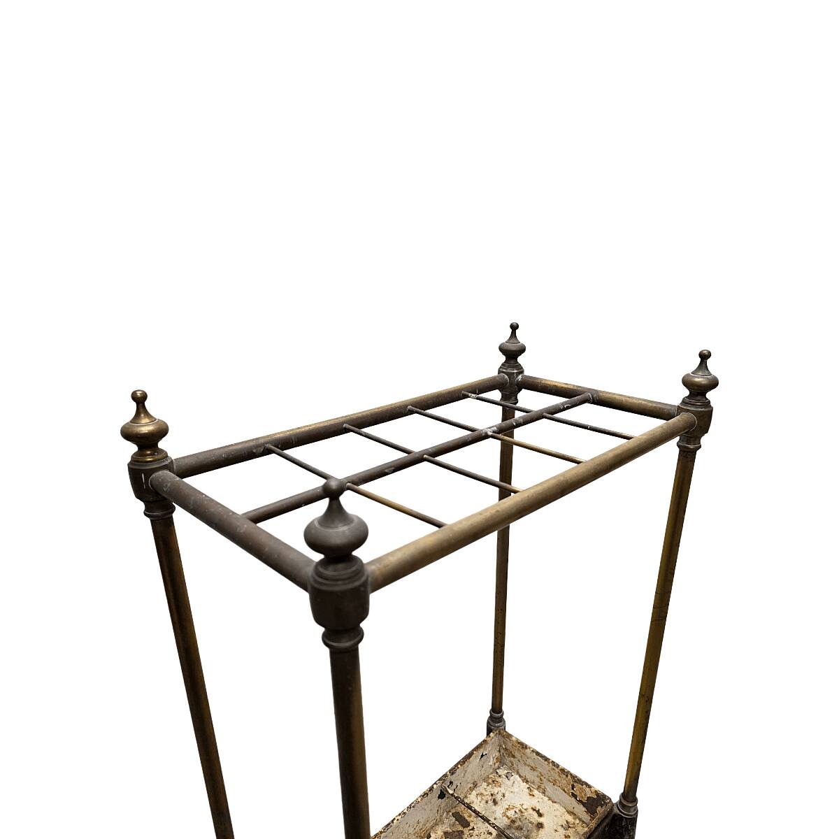 Antique English Brass Umbrella Stand, from around 1900