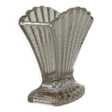 Art Deco Clear Shell Vase