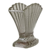 Art Deco Clear Shell Vase