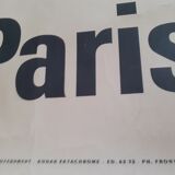 Poster Paris Notre-Dame quais de Seine 60s