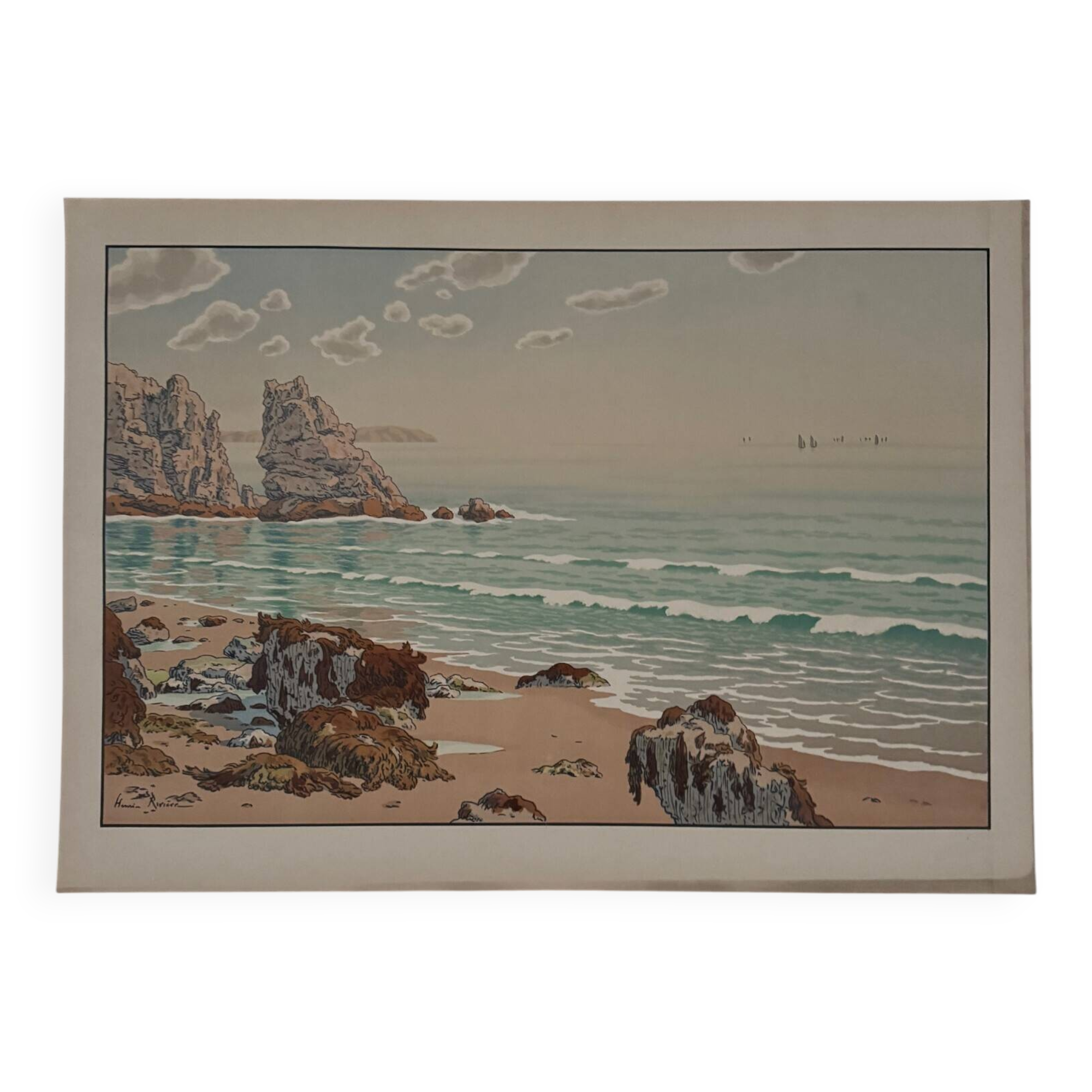 Lithograph by Henri Rivière Aspects of Nature - The Sea