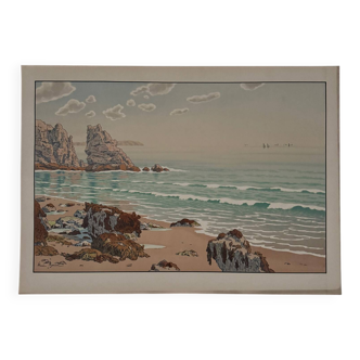 Lithograph by Henri Rivière Aspects of Nature - The Sea