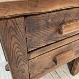 XL central island workbench oak