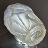 Set of 3 Art Deco glass paste tulips signed Degué