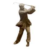 Ensemble de six photos authentique de golfeurs des années 1890 en noir et blanc