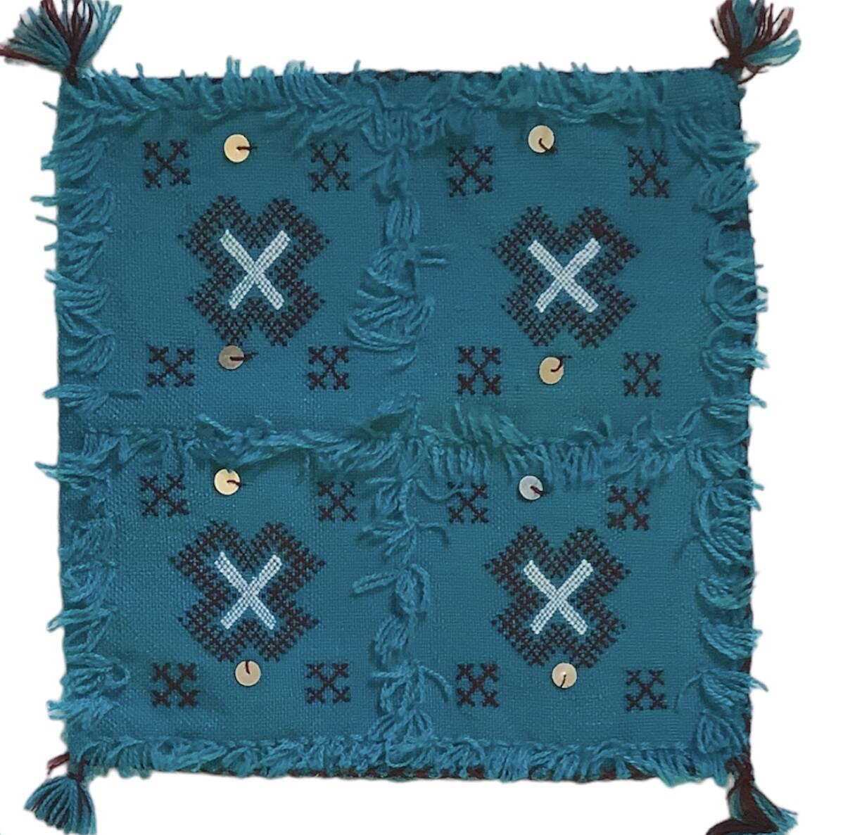 2 vintage Berber cushion covers