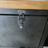 Buffet with 6 restored military lockers