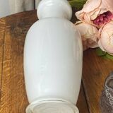 White glass vase