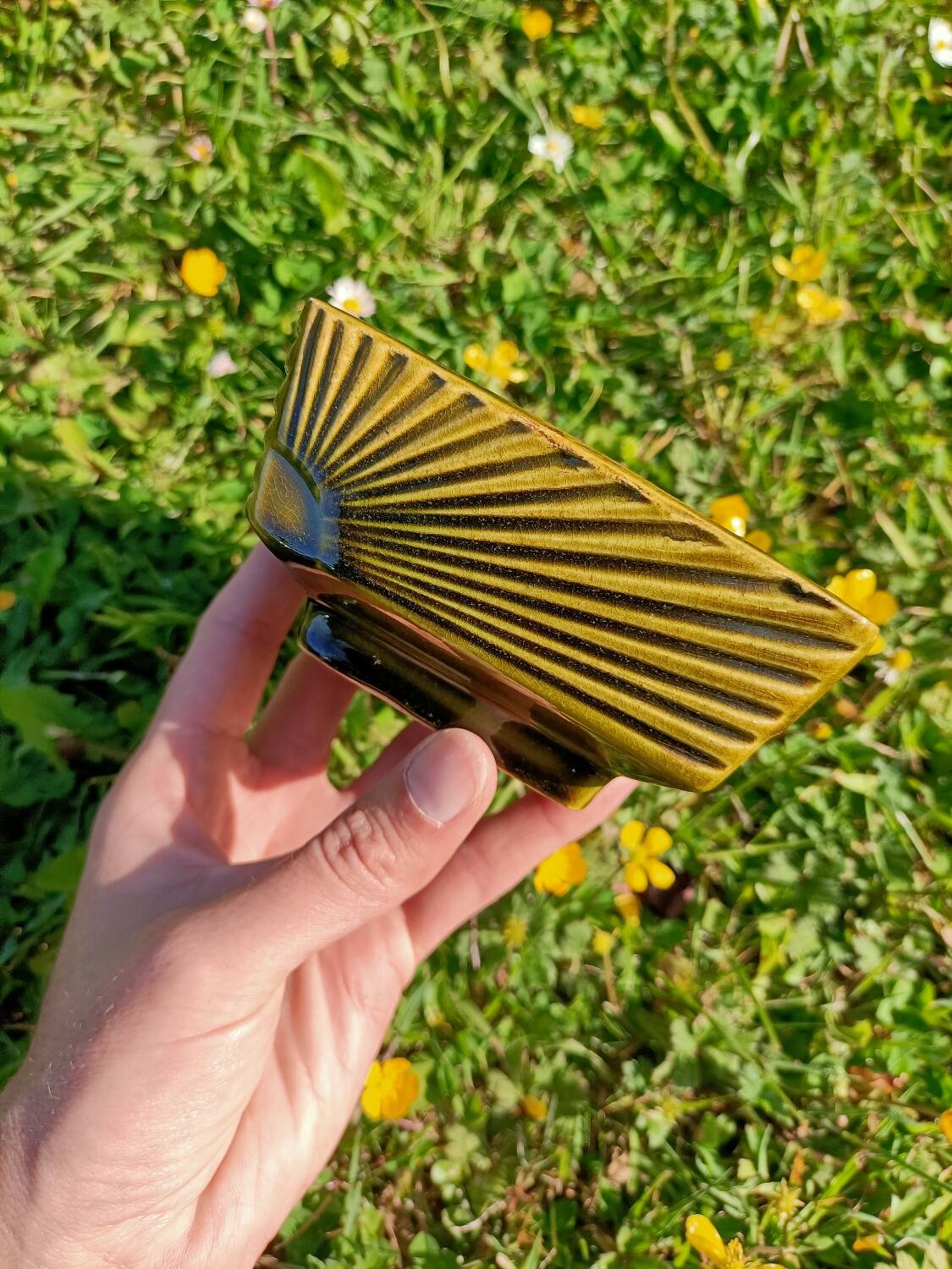 Retro ceramic flowerpot