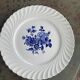 3 assiettes plates luneville France roses bleues vintage