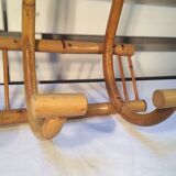 Patère in rattan and bamboo two handles 60/70