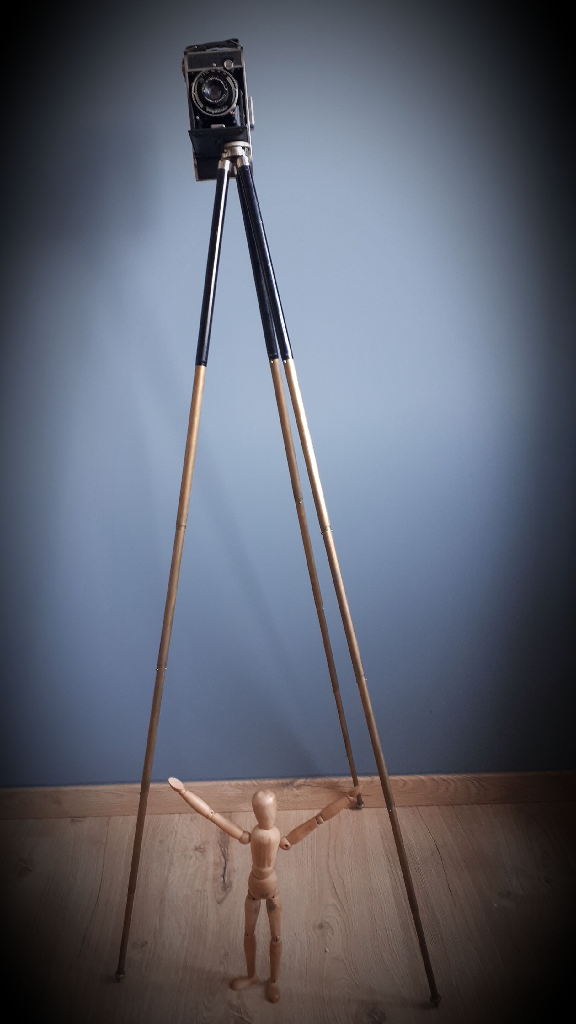 Voigslander camera on brass tripod