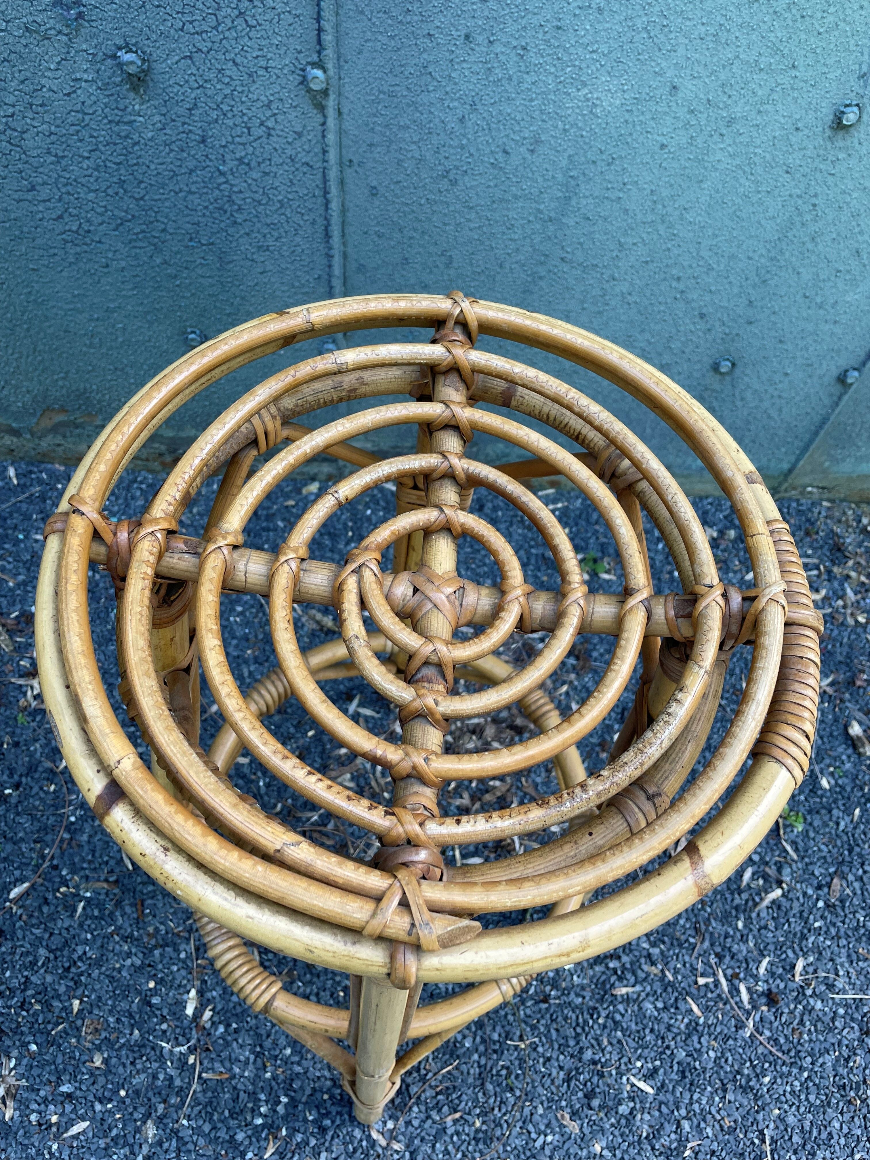 Vintage rattan bar stool
