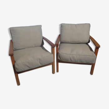 Pair of vintage Scandinavian style armchairs