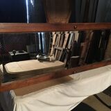 Bevelled mirror oak frame