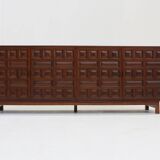 Buffet crédence brutaliste espagnol vintage des années 1970