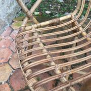 Pair of vintage rattan armchairs