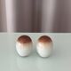 Vintage West German Steinzeug Salt & Pepper Shakers – Brown & Cream Stonewa