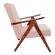 Vintage red bouclé armchair modern design zig zag 1970