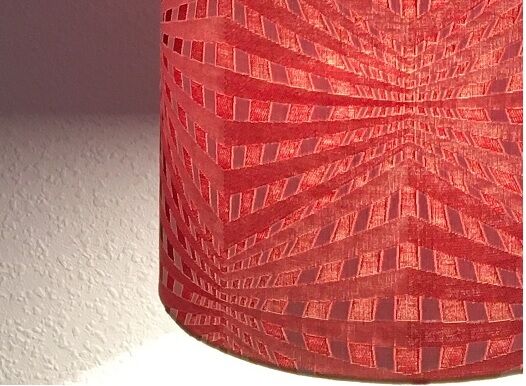 Red Vasarely lampshade