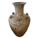Large handled jar in glazed terracotta
