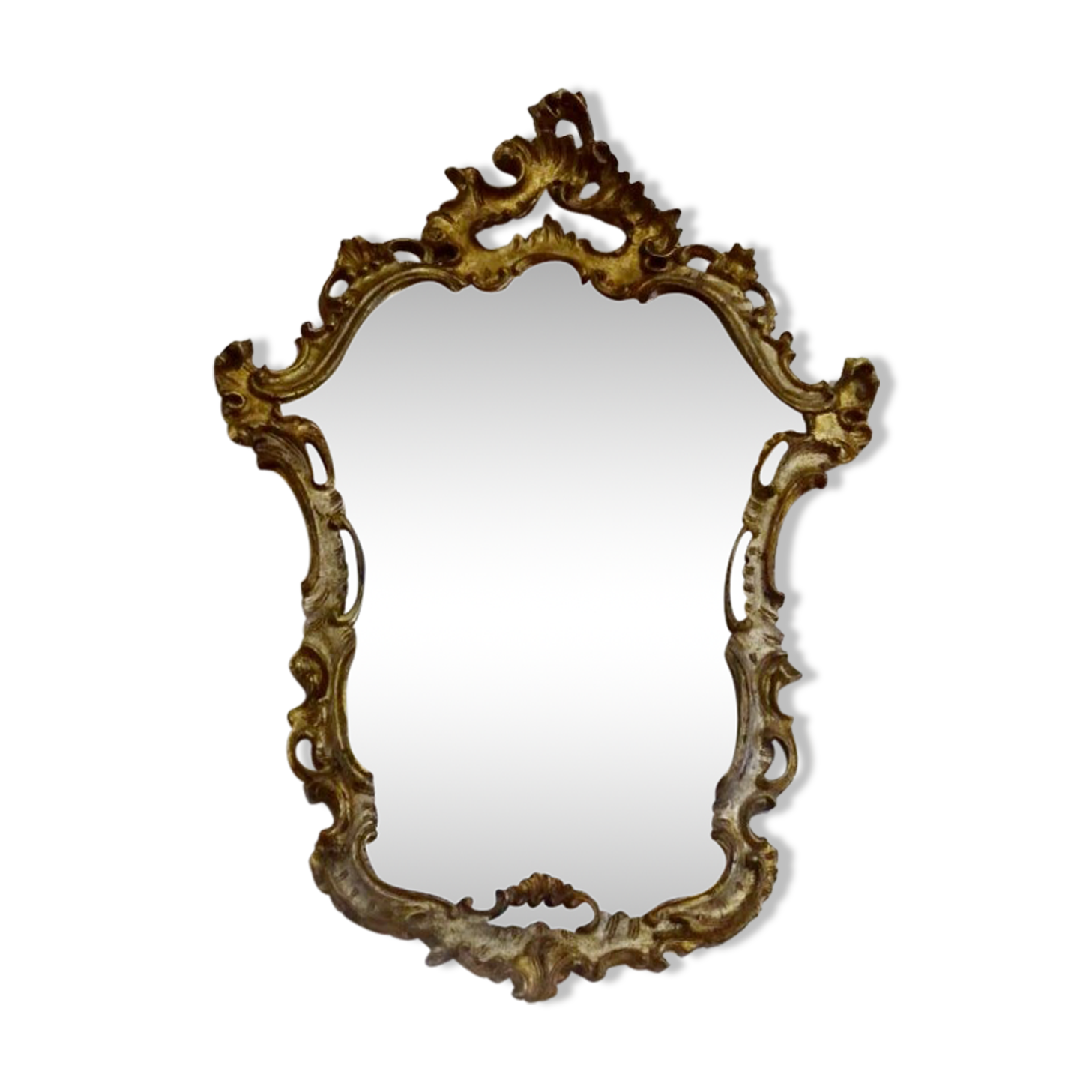 Mirror in wood carved and gilded 65x90cm