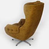 Fauteuil lounge pivotant restauré de Up Zavody, Tchéquie, 1970
