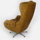 Fauteuil lounge pivotant restauré de Up Zavody, Tchéquie, 1970