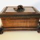 Ancient carved wooden box