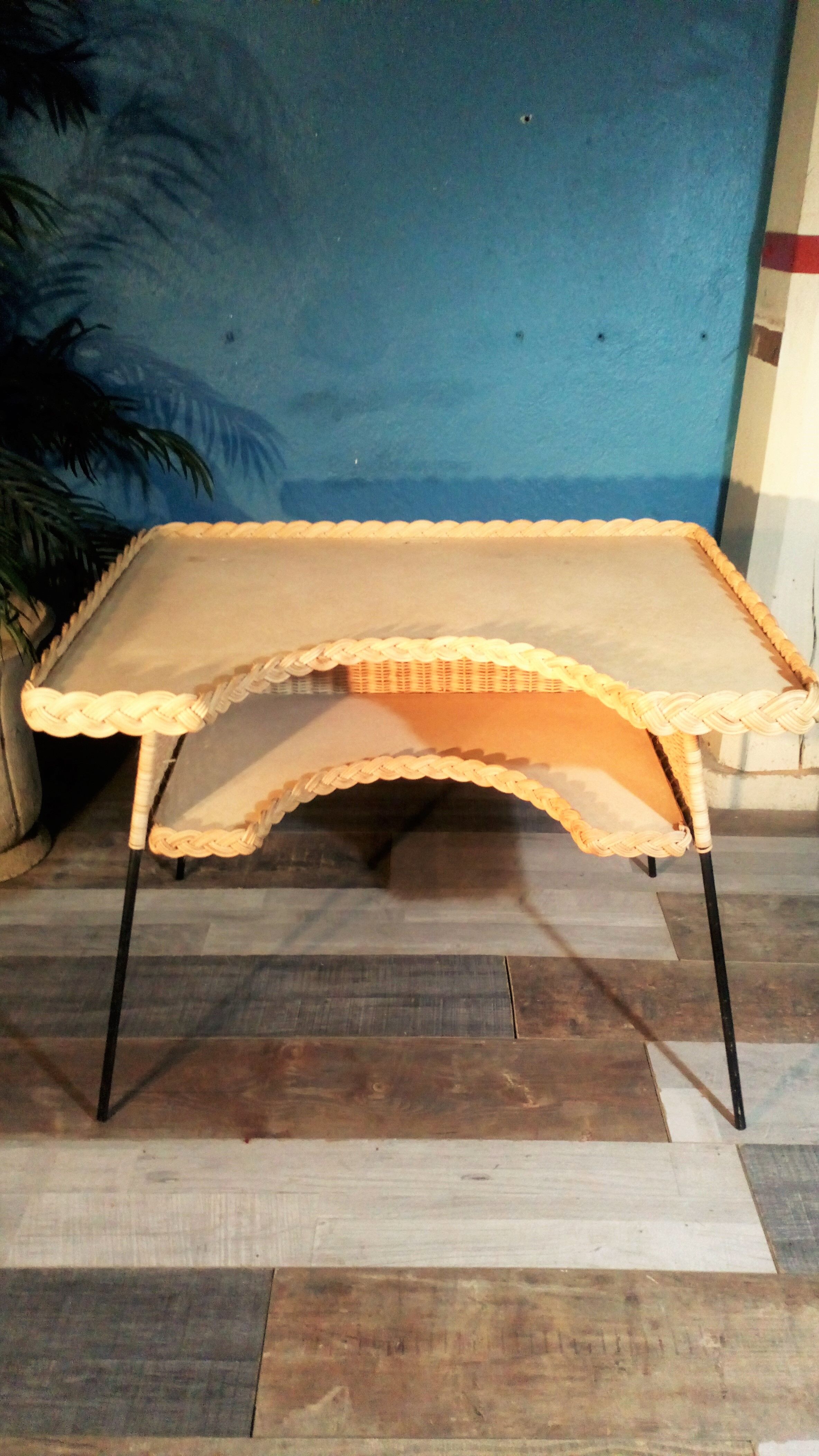 1950s rattan dressing table