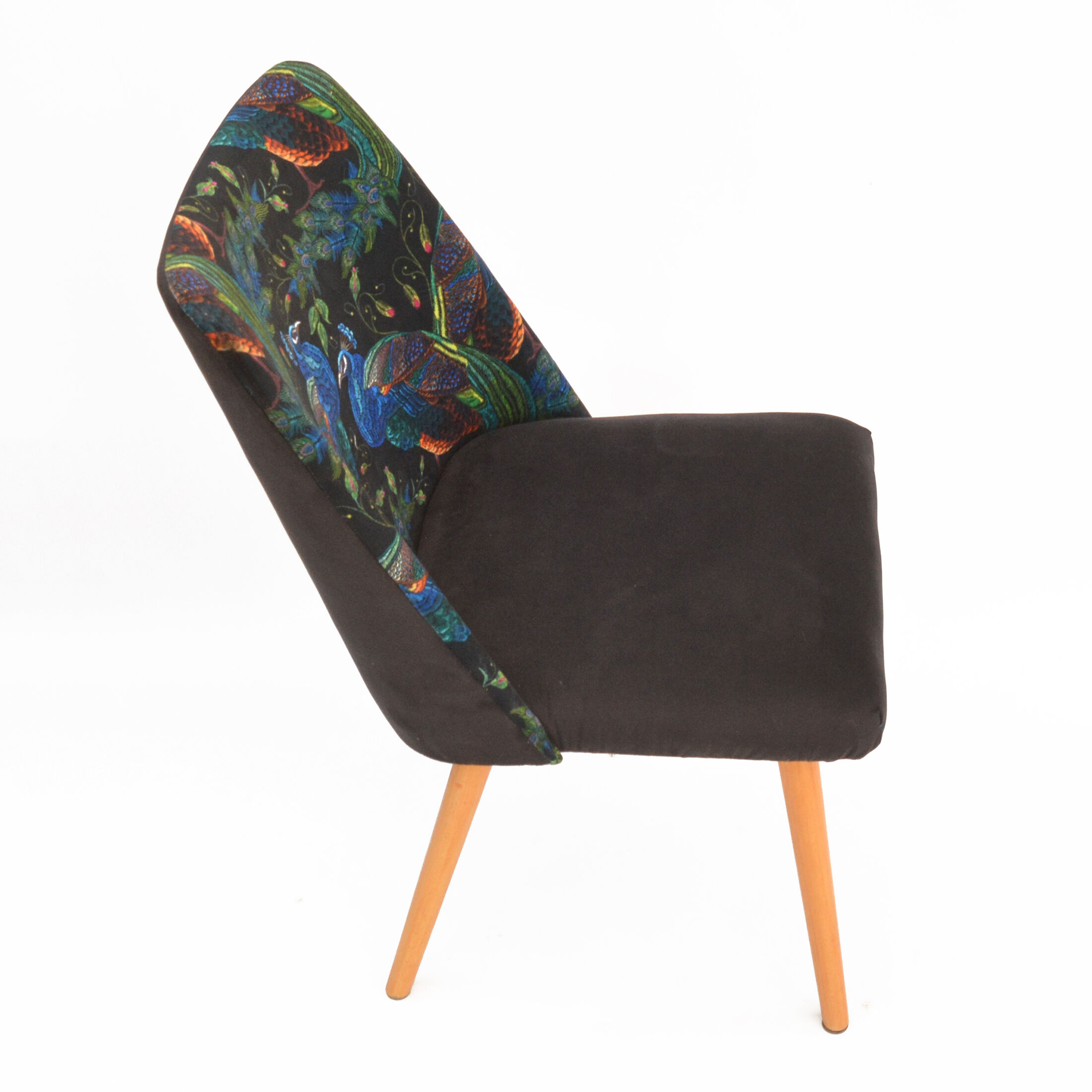 1960s modern upholstered chair, "patyczak", Słupskie Fabryki Mebli, Poland