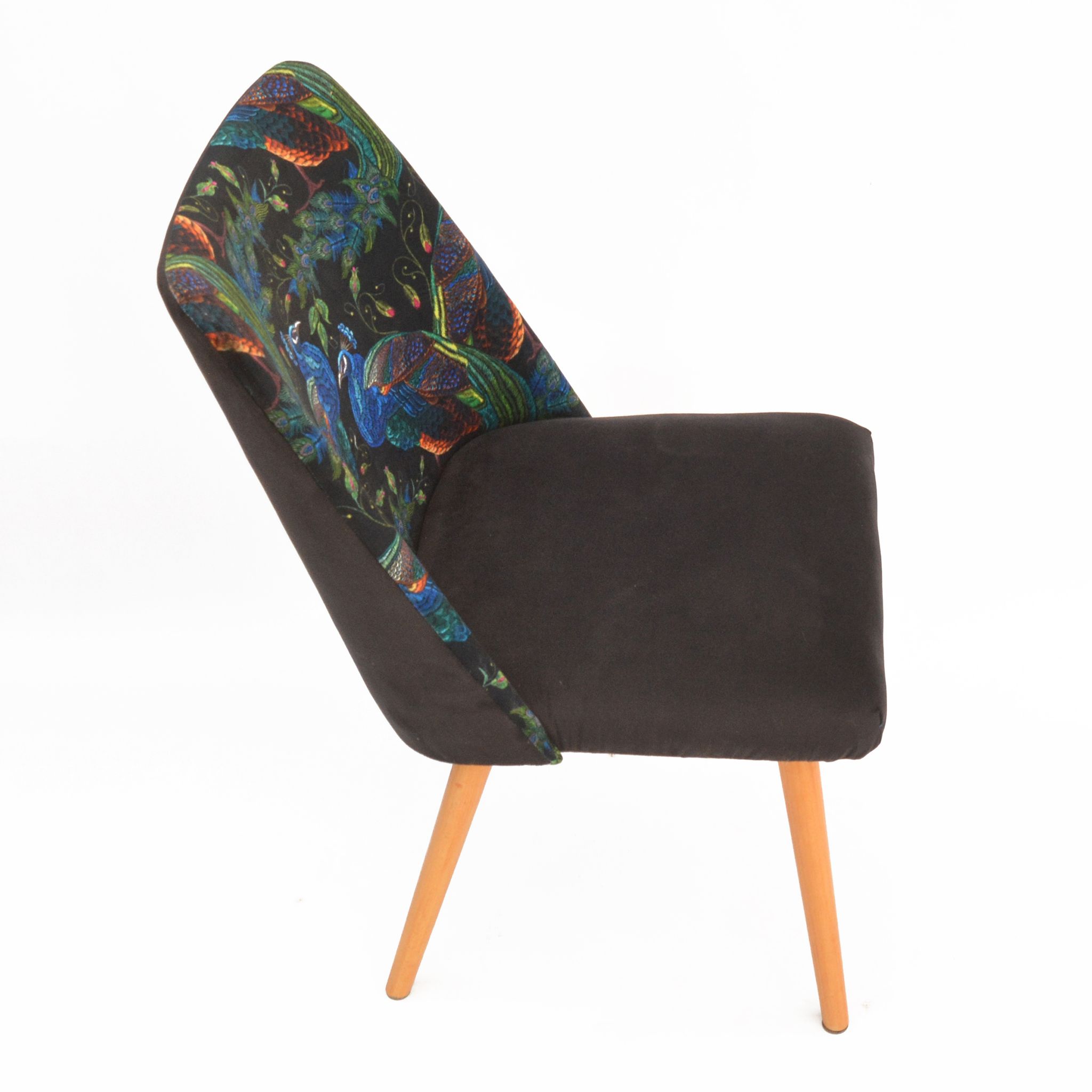 1960s modern upholstered chair, "patyczak", Słupskie Fabryki Mebli, Poland