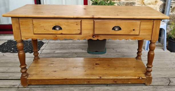 Small drapery table