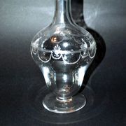 Carafe reims crystal of saint-louis decoration engraved with acid "rock crystal" 1930