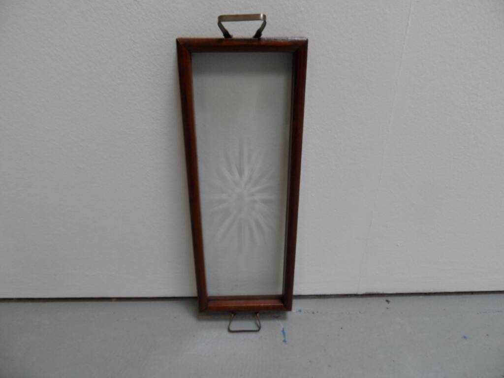 Vintage tray with glass