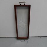 Vintage tray with glass