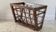 Vintage woven oak magazine rack