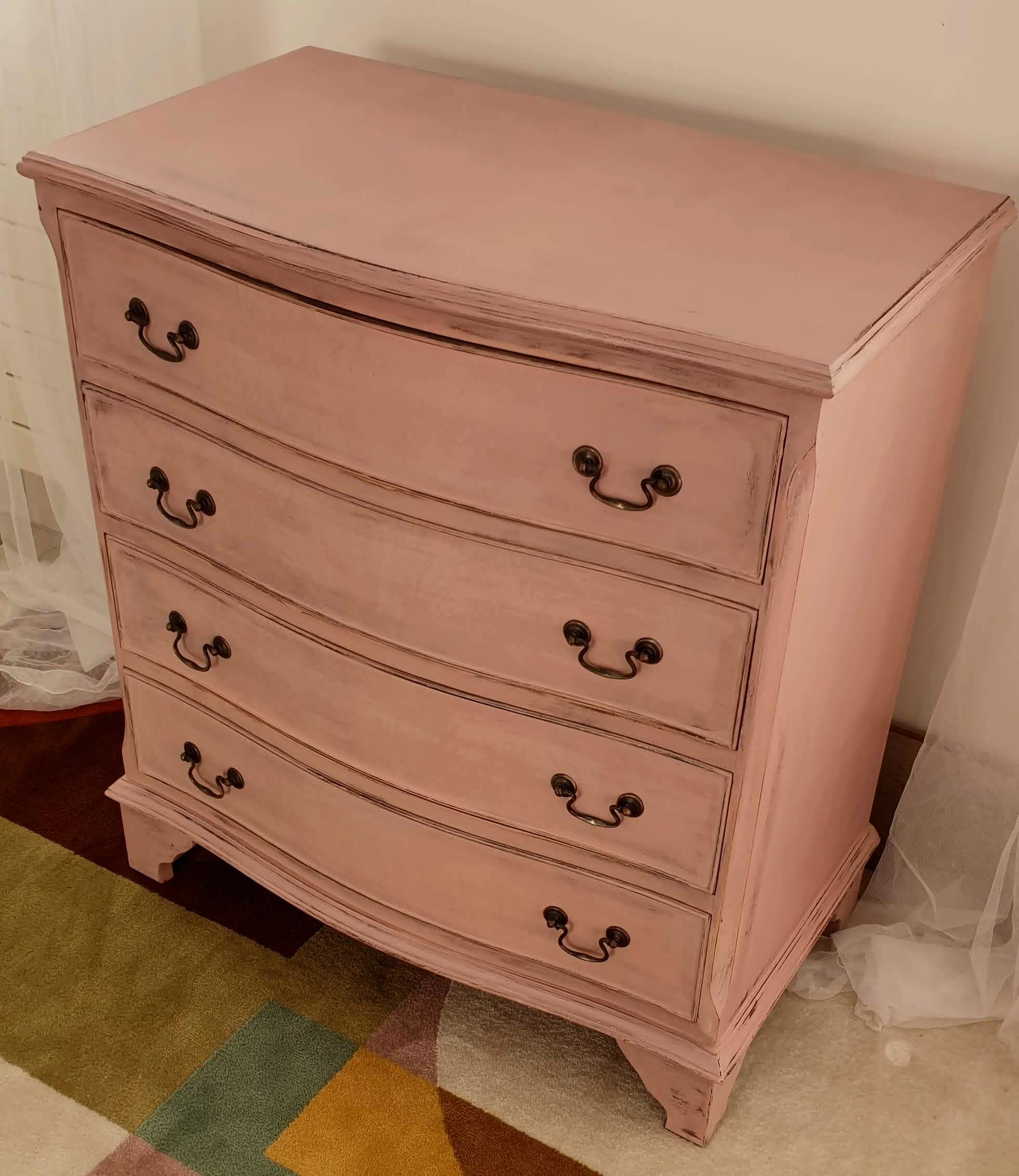 Commode anglaise rose shabby