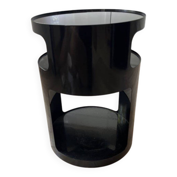 Black metal side table
