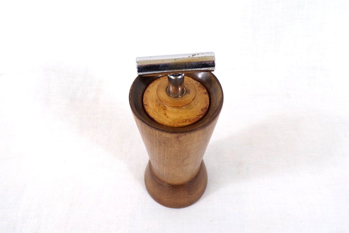 Vintage wooden pepper mill marlux brand made in France