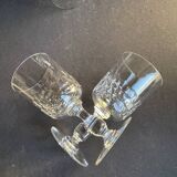 5 Blown and cut crystal water glasses – Art Nouveau