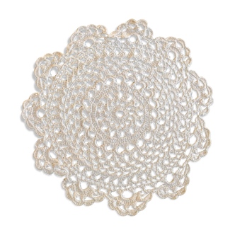 Small vintage round placemat Ø14