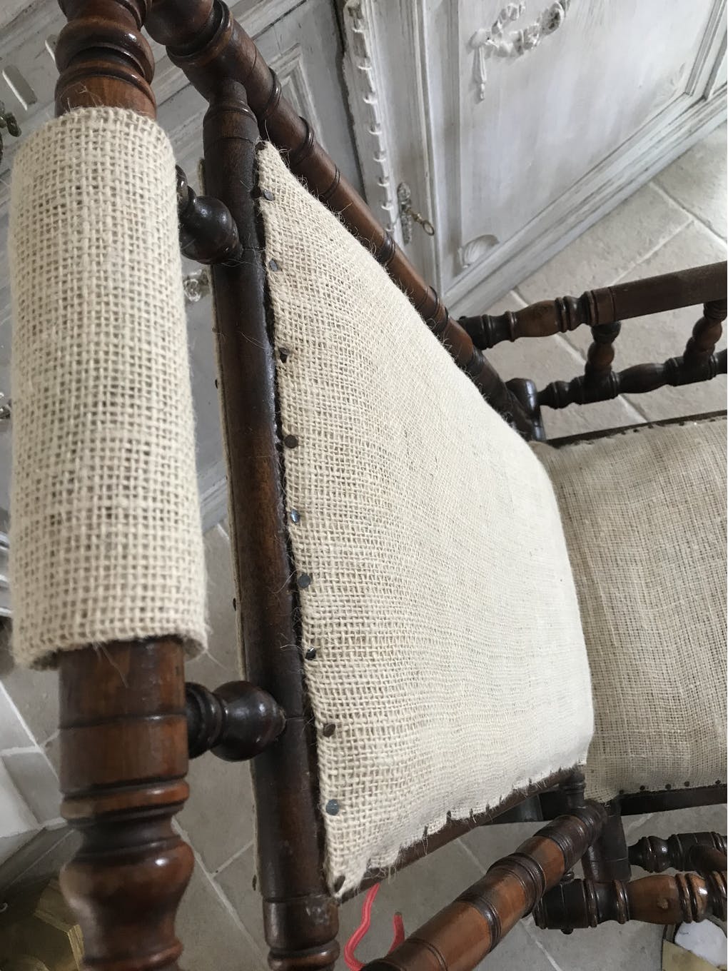 English rocking chair turned wood