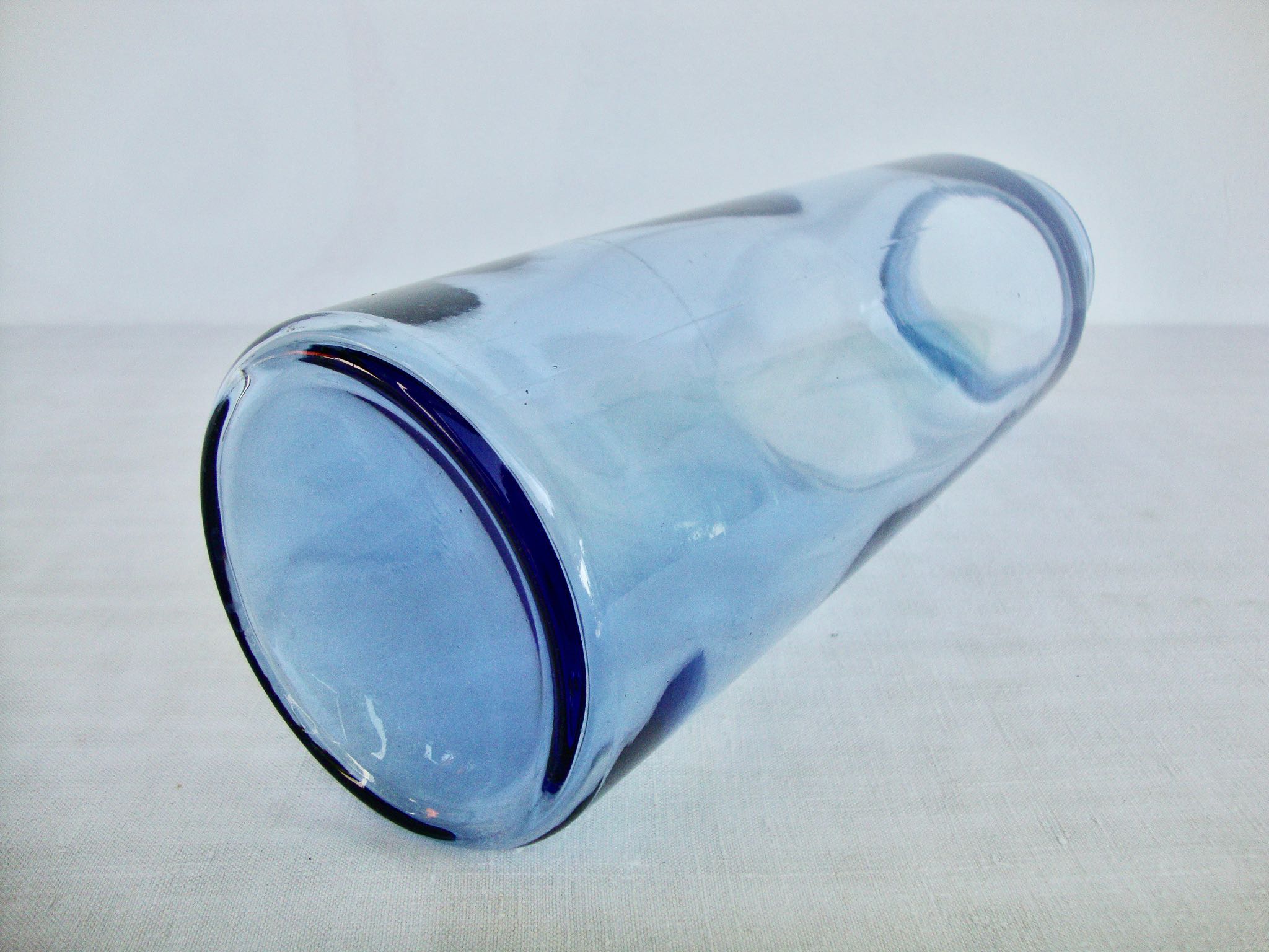 Glass jar blown myosotis