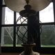 Stone and metal lamp