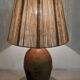 Lampe XXL en grès vernissé et corde de jute vers 1960