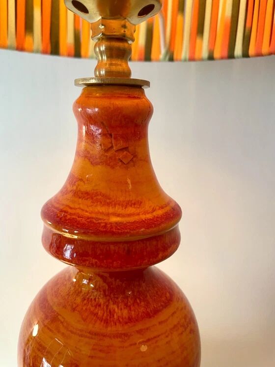 Large vintage table lamp – German pottery from the 70s | Hustadt (attributed)