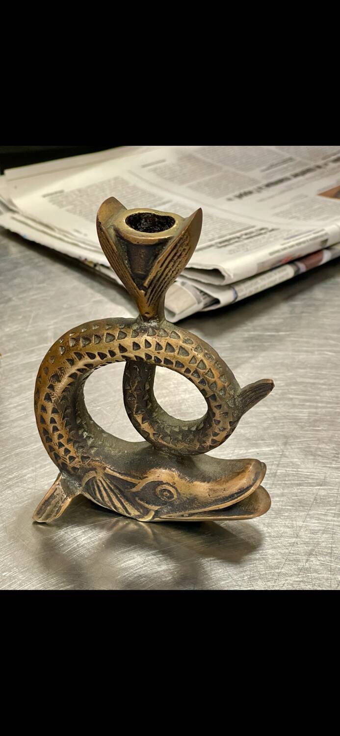 Pair of bronze candlesticks from the late 1950s